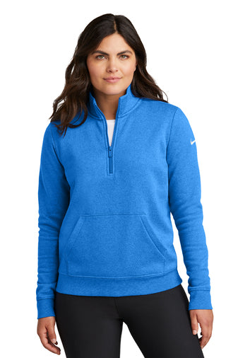 Nike Ladies Club Fleece Sleeve Swoosh 1/2-Zip