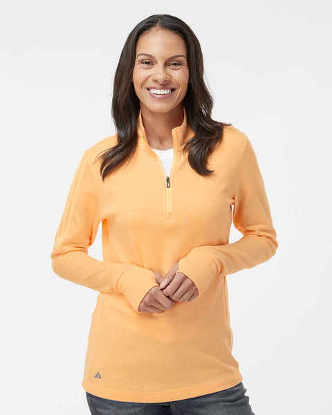 Adidas - Women's 3-Stripes Quarter-Zip Sweater