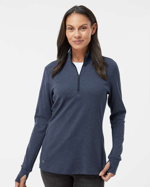 Adidas - Women's 3-Stripes Quarter-Zip Sweater