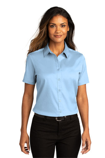 Port Authority® Ladies Short Sleeve SuperPro ™ React ™ Twill Shirt