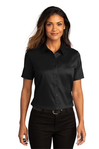 Port Authority® Ladies Short Sleeve SuperPro ™ React ™ Twill Shirt