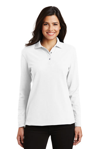 Port Authority® Ladies Silk Touch™ Long Sleeve Polo