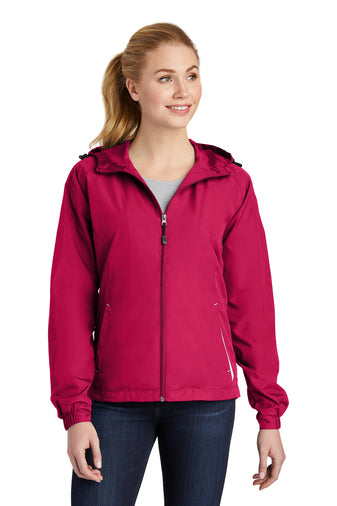 Sport-Tek® Ladies Colorblock Hooded Raglan Jacket