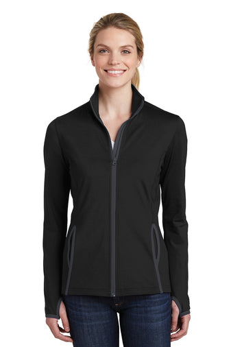 Sport-Tek® Ladies Sport-Wick® Stretch Contrast Full-Zip Jacket