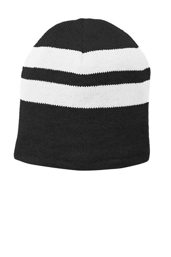 Port & Company® Fleece-Lined Striped Beanie Cap