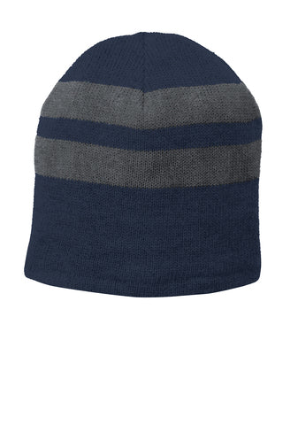 Port & Company® Fleece-Lined Striped Beanie Cap